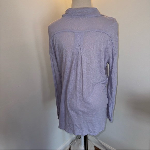 Free People Women’s Small Purple Lilac We The Free Penelope Button-Down Top - Picture 10 of 10